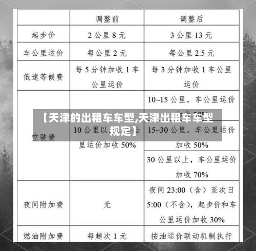 【天津的出租车车型,天津出租车车型规定】