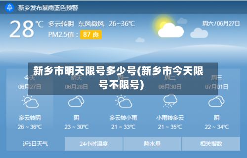 新乡市明天限号多少号(新乡市今天限号不限号)-第2张图片