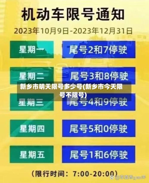 新乡市明天限号多少号(新乡市今天限号不限号)