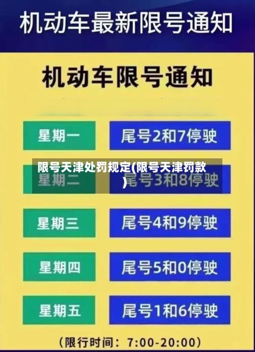 限号天津处罚规定(限号天津罚款)-第2张图片