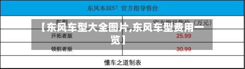 【东风车型大全图片,东风车型费用一览】-第2张图片