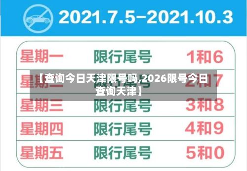 【查询今日天津限号吗,2026限号今日查询天津】