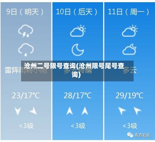 沧州二号限号查询(沧州限号尾号查询)