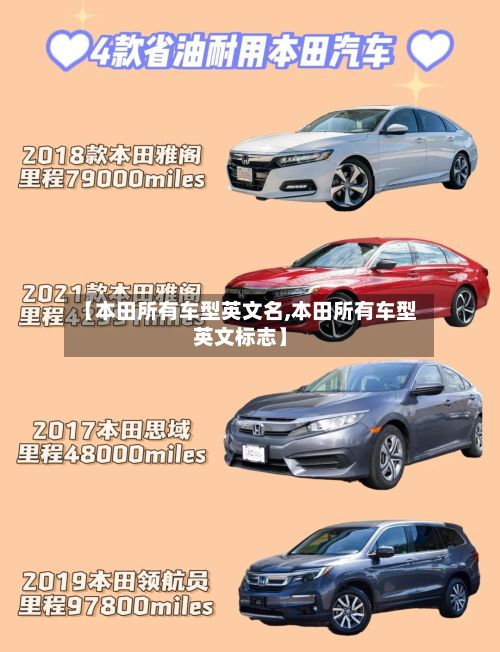 【本田所有车型英文名,本田所有车型英文标志】-第2张图片