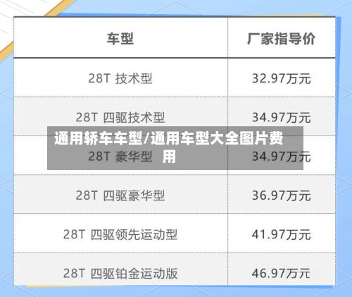 通用轿车车型/通用车型大全图片费用-第2张图片