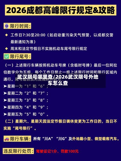 武汉限号哪里查/2026武汉限号外地车怎么查