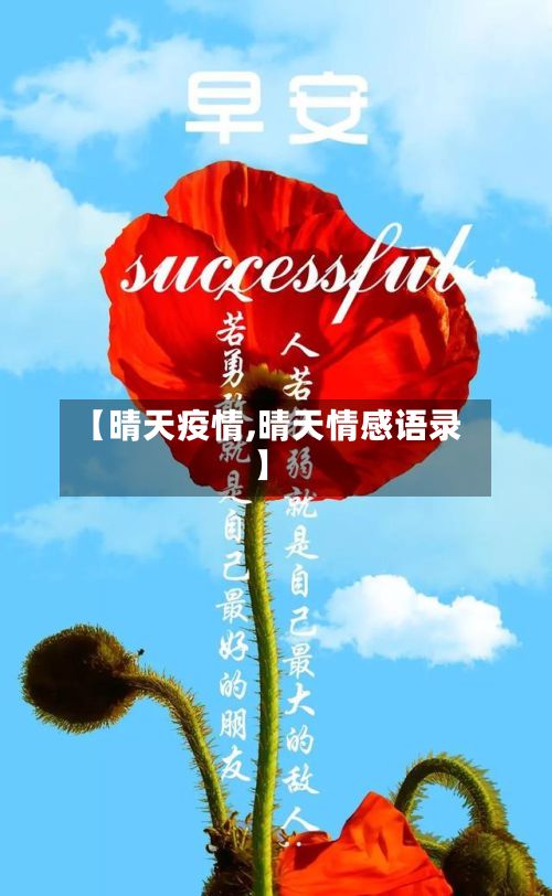 【晴天疫情,晴天情感语录】