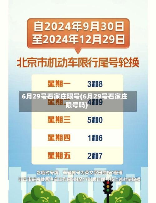 6月29号石家庄限号(6月29号石家庄限号吗)-第3张图片