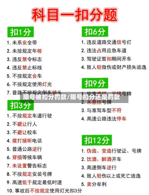 限号被扣分罚款/限号扣分还是罚款