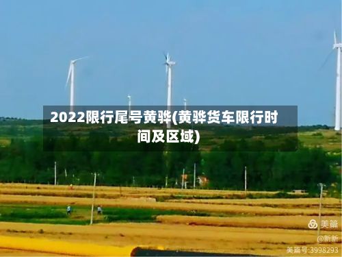 2022限行尾号黄骅(黄骅货车限行时间及区域)