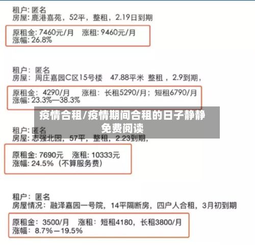 疫情合租/疫情期间合租的日子静静免费阅读-第2张图片
