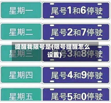 提醒我限号是(限号提醒怎么设置)