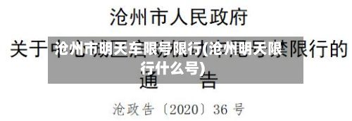 沧州市明天车限号限行(沧州明天限行什么号)-第2张图片