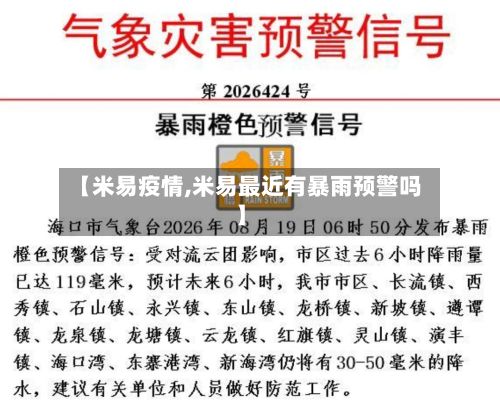 【米易疫情,米易最近有暴雨预警吗】-第2张图片