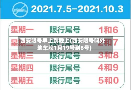 西安限号早上到晚上(西安限号吗外地车牌1月19号到8号)