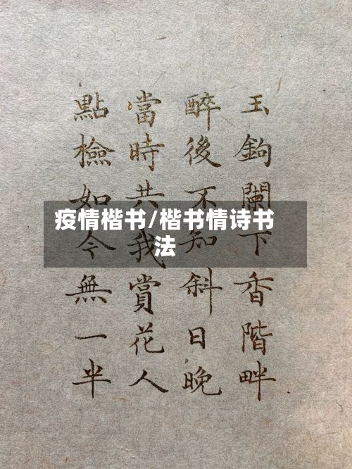 疫情楷书/楷书情诗书法