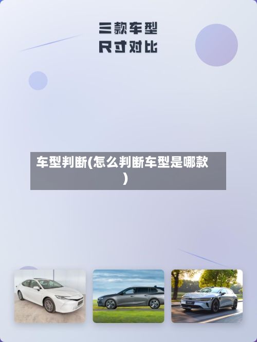 车型判断(怎么判断车型是哪款)-第2张图片