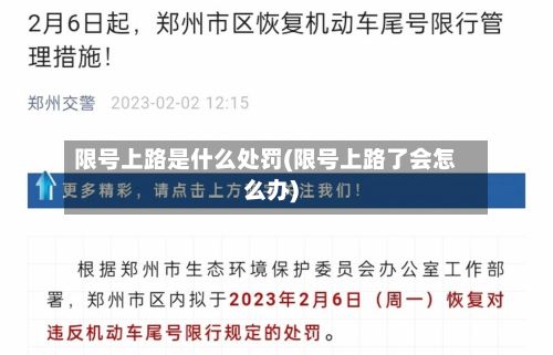 限号上路是什么处罚(限号上路了会怎么办)