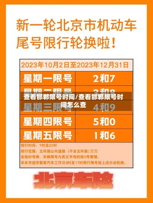 查看邯郸限号时间/查看邯郸限号时间怎么查-第2张图片