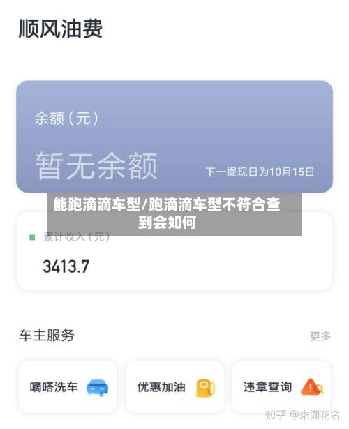 能跑滴滴车型/跑滴滴车型不符合查到会如何