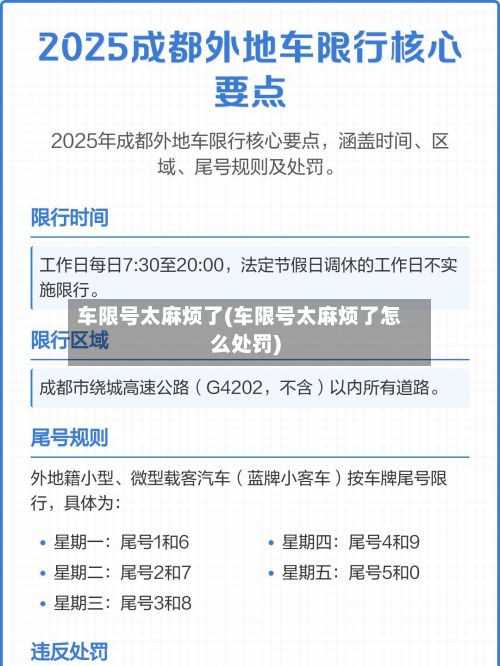 车限号太麻烦了(车限号太麻烦了怎么处罚)