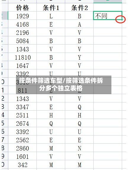 按条件筛选车型/按筛选条件拆分多个独立表格-第2张图片