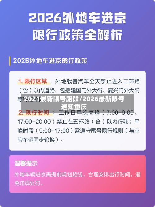 2021最新限号路段/2026最新限号通知重庆-第2张图片