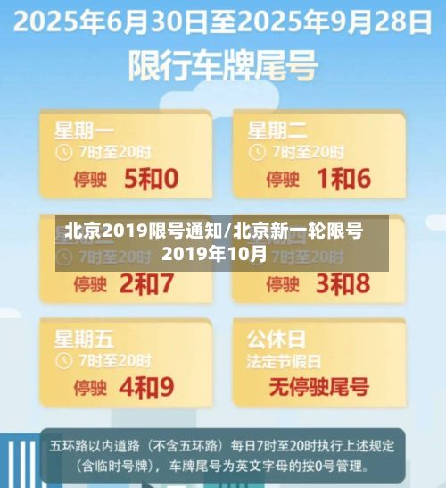 北京2019限号通知/北京新一轮限号2019年10月
