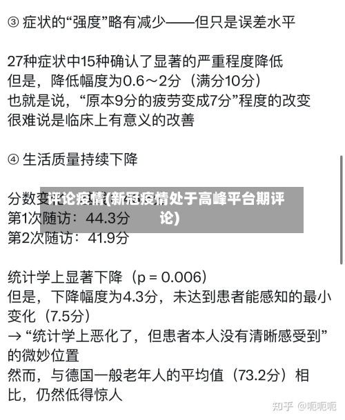 评论疫情(新冠疫情处于高峰平台期评论)-第2张图片