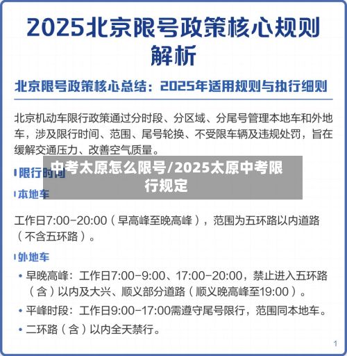 中考太原怎么限号/2025太原中考限行规定-第2张图片